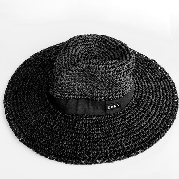 DKNY Wide Brim Paper Yarn Summer Hat - Picture 7 of 7